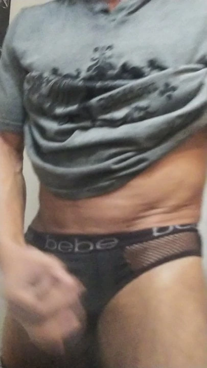 Playing with my cock in Panties