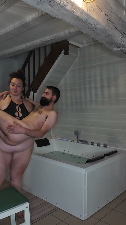 Strong BBW Wife Carries Her Slim Husband 69 Carry & Handjob Reward