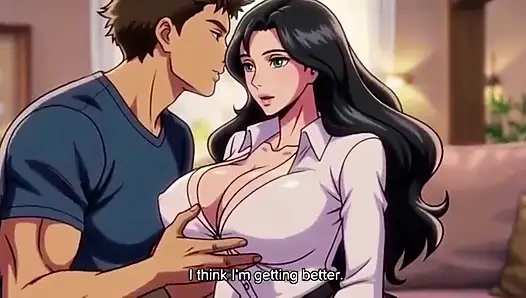 Stepmom teach his stepson how to sequese big natural tits 3D Anime