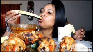 Food porn. la langue dehors. bouche large. asmr eaters 5