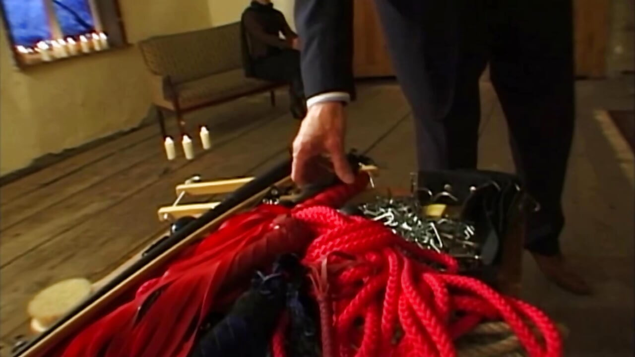 Bound Blonde Beauty in Intense BDSM Rope Play