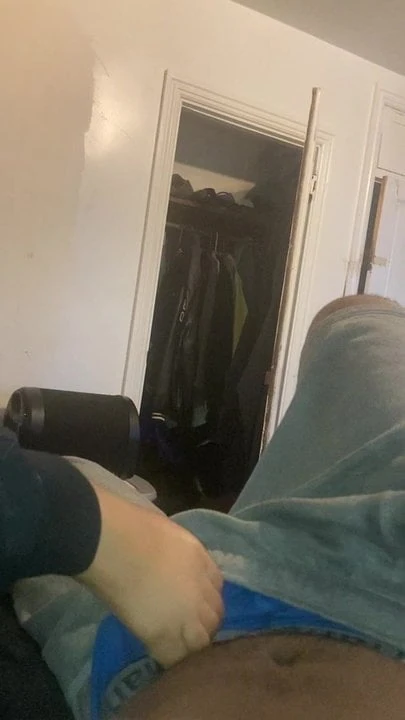Ebony feet rubbing my dick