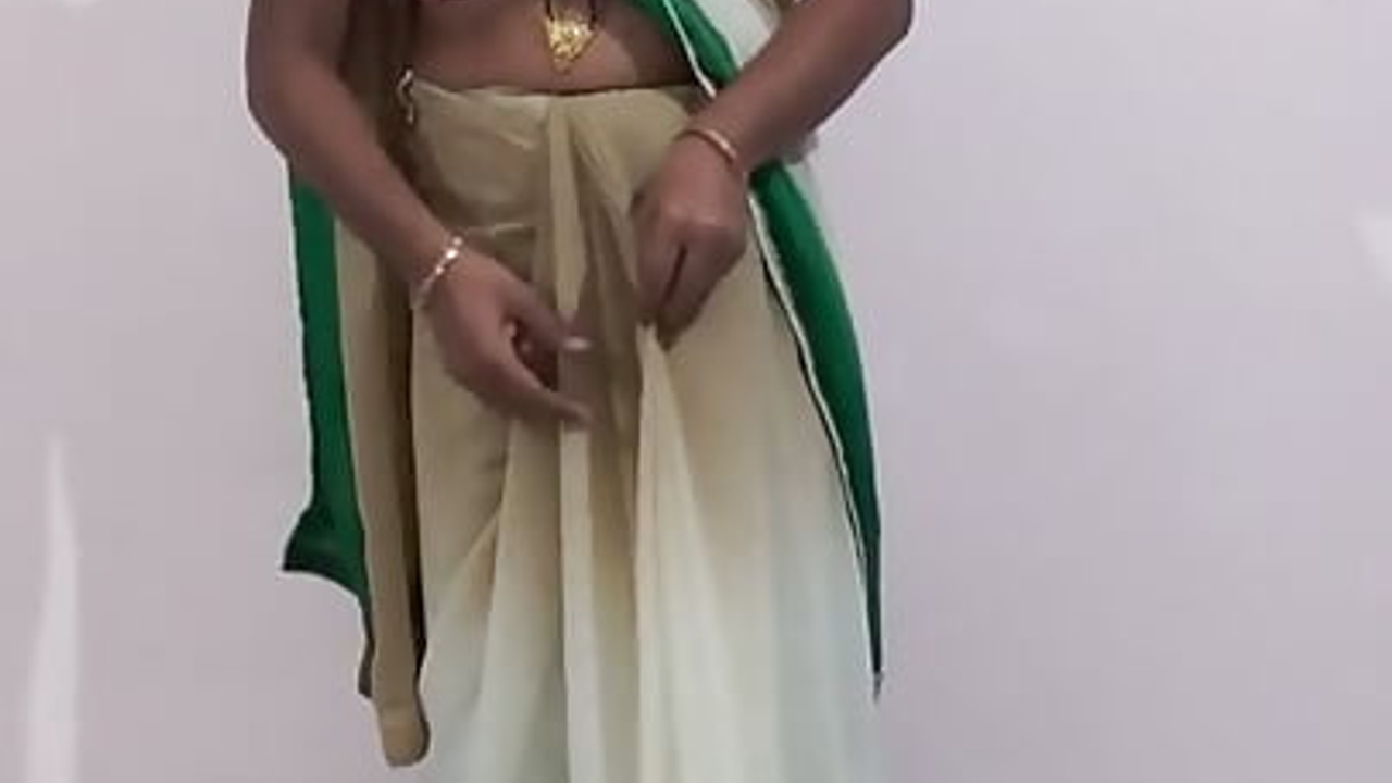 Crossdresser in saree