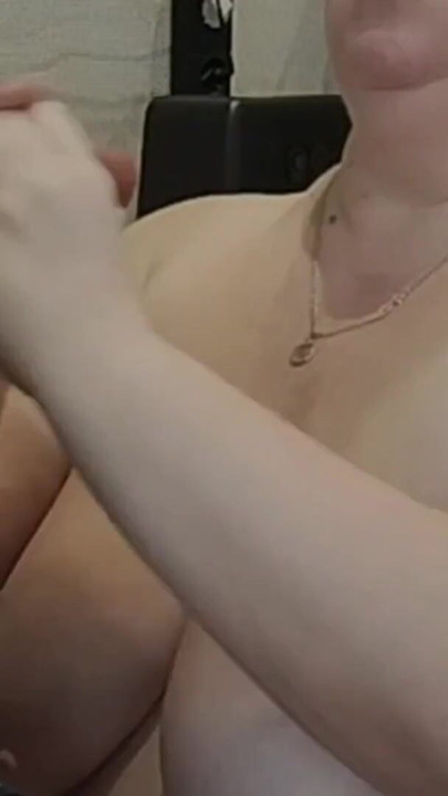 mother-in-law shows how to masturbate a dick with a huge cumshot on tits | Clip 1