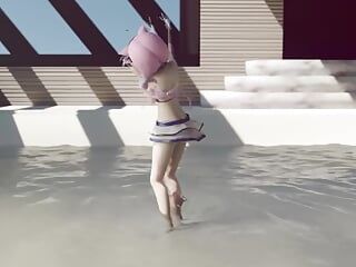 MMD R-18, anime, des filles dansent sexy (clip 107)