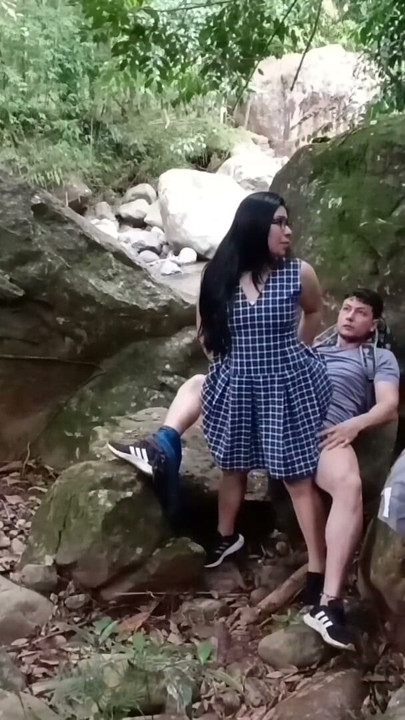FINAL PART. I REALLY ENJOY FUCKING IN NATURE.. I'm going to the forest to fuck my friend, he cums on my leg | Clip 2