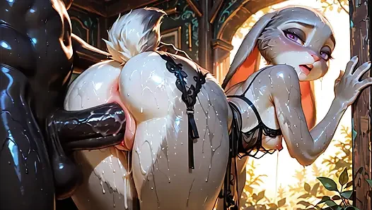 Judy Hopps Breeding Session - Massive BBC Stretching Tight Bunny Pussy