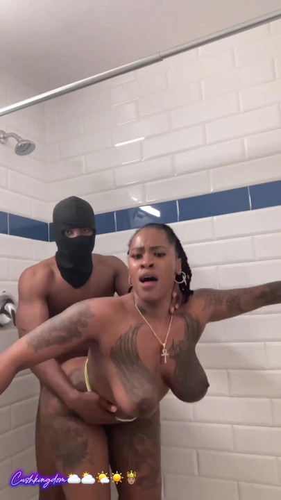 Big titty big booty Sex Goddess gets fuck hard in shower! | Clip 2