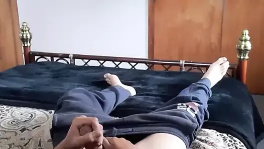Guy Jerks His Cock Until He Explodes