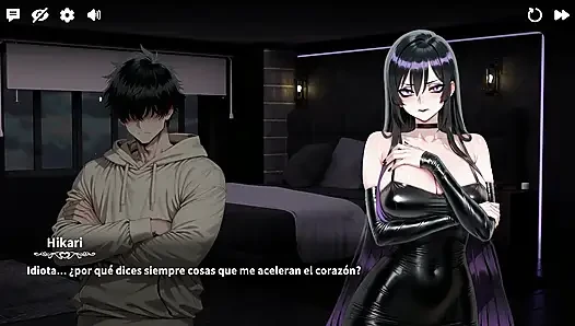 Hot gothic stepmom climbs on top to pleasure herself