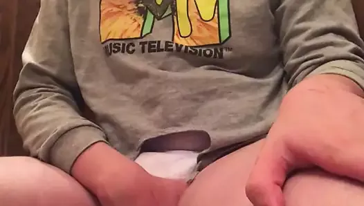 Slut  playing in her diaper