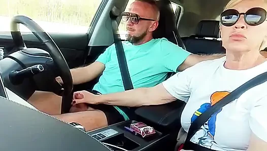Family car ride with stepmom