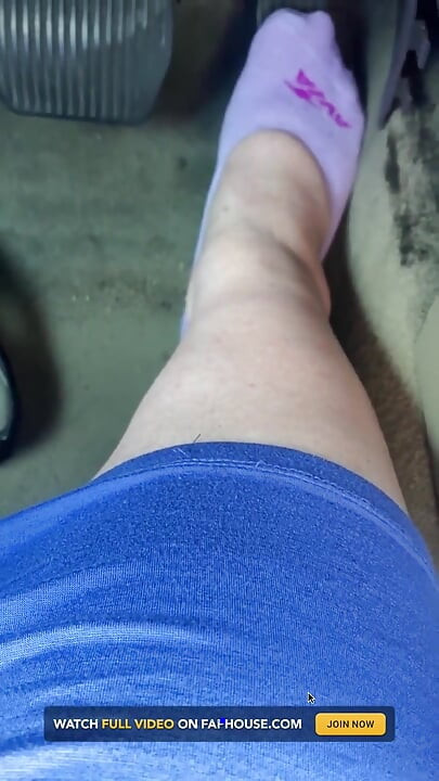 Pedal Pumping in Purple Socks