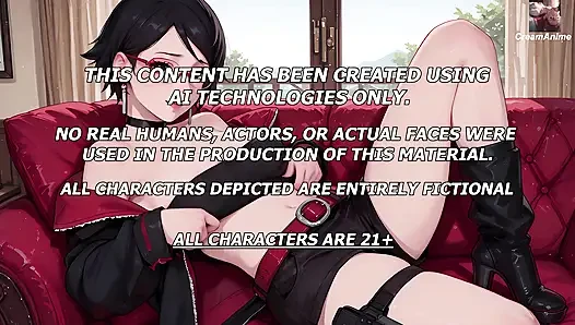 Sarada Hokage Olmak Için Her Şeyi Yapmaya Hazır Mı? Boruto Sarada Uchiha, Sıkı Anal 4K 90 Fps
