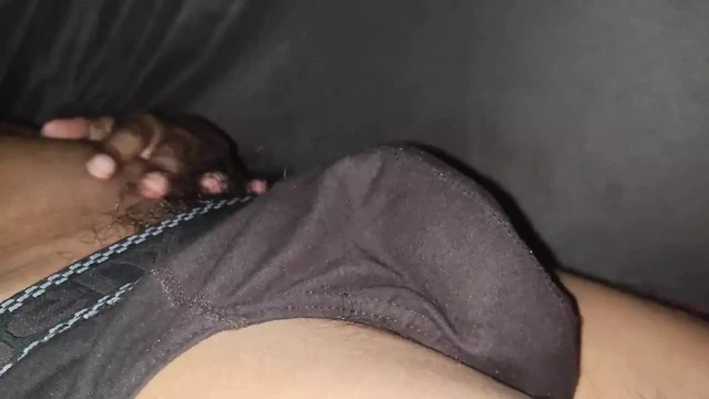 Indian cock flashing at night on bed