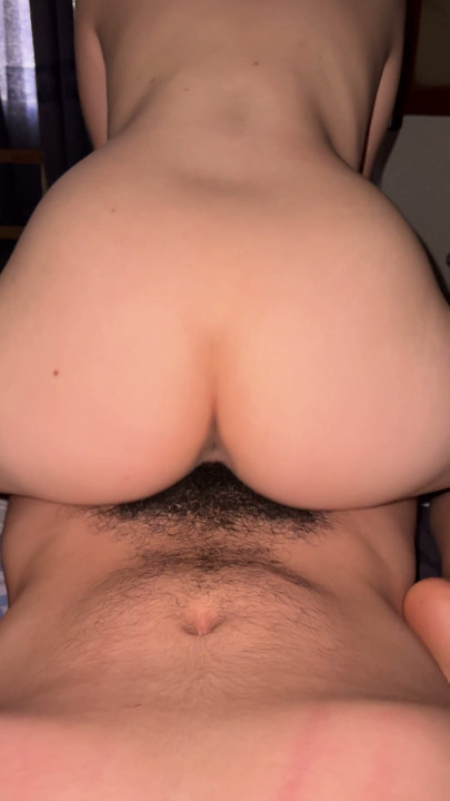Ridinig my boyfriend's hard cock with my huge ass at the night | Clip 1