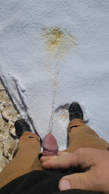 Turning the snow yellow at work.