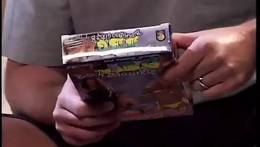 Horny black bitch gets two white cocks