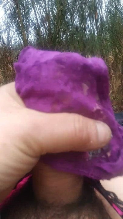 Pink n purple panties with cumshot