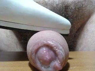 cock used with sexy white Comex pumps