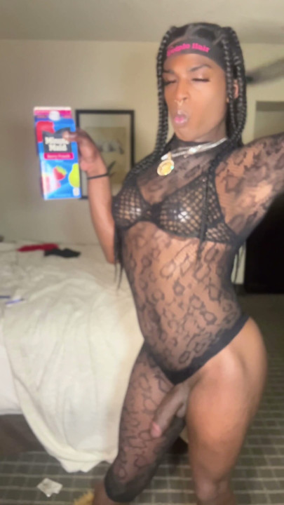 SEXY BBC TRANS TWERKING && JERKING HER HUGE COCK pt2 | Clip 1