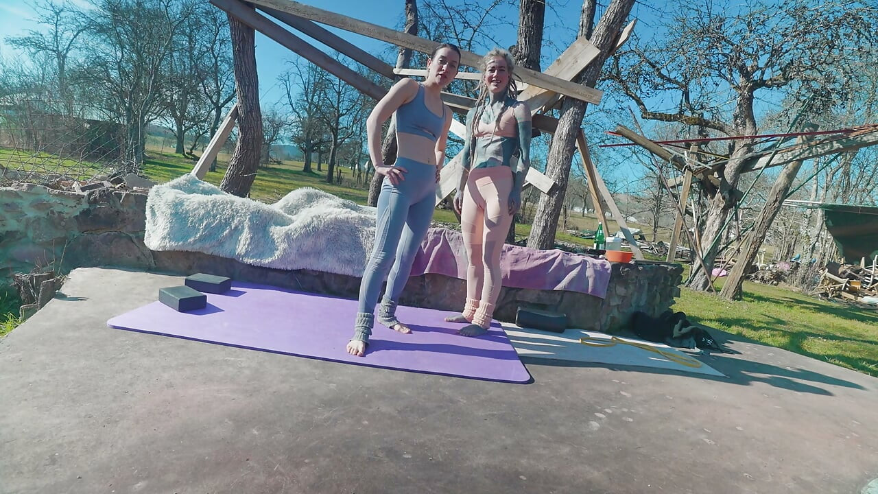 JOI Voyeur Stretching in Yogapants with Anuskatzz - English Version