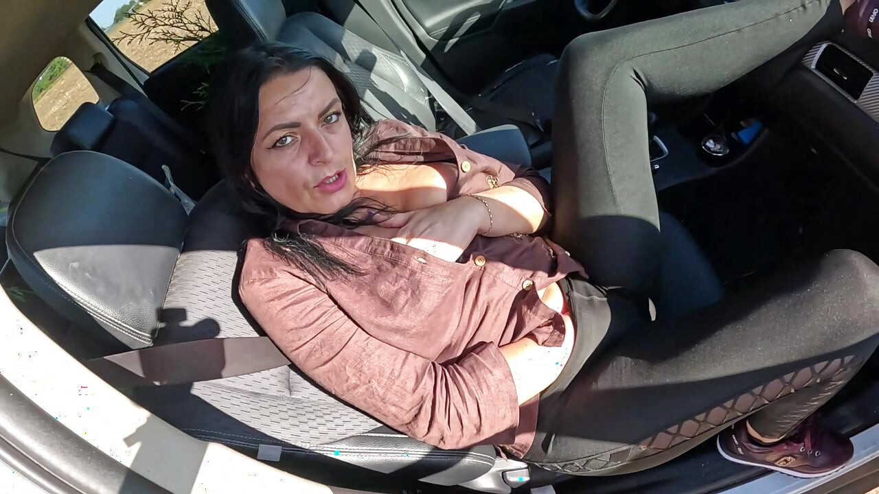 Intense Car Play - Tight Leggings Masturbation, Blowjob & Messy Facial 305
