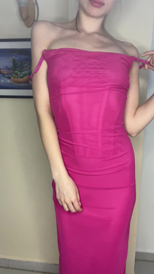 Dress Top Off - Bare Breast Tease Reveal!