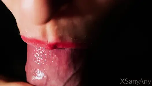 Bakış açısı oral seks xsayany: yakın çekim, gırtlağına kadar alma ve asmr 4k