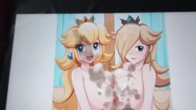 CUM EXPLOSION Peach X Rosalina Yuri Lesbian Cum Tribute 1