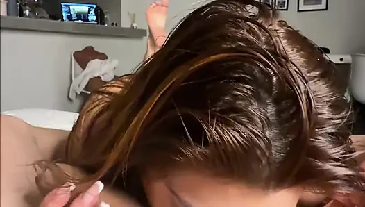 POV I fuck a very hot Latina's face and make her swallow my cum