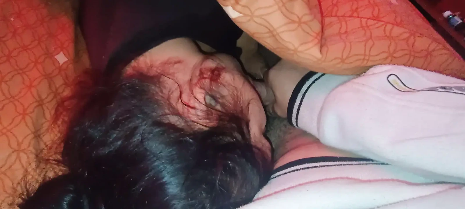 Stepdaughter sneaks under the blanket and wakes me up sucking my dick