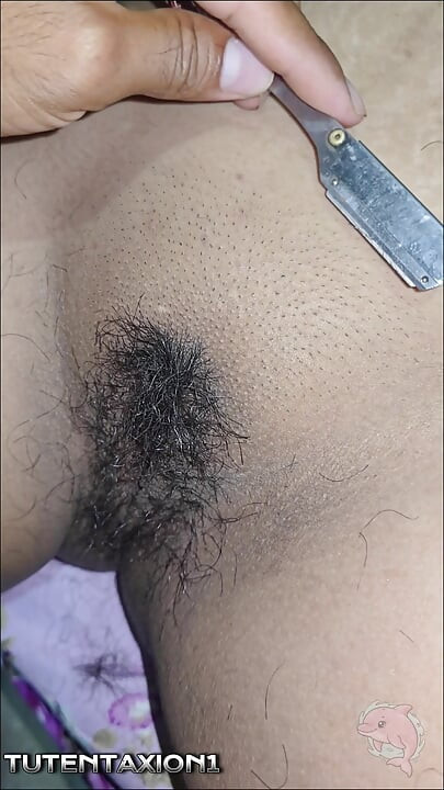 Sister-in-law gets her hairy vagina shaved and then puts cock in her
