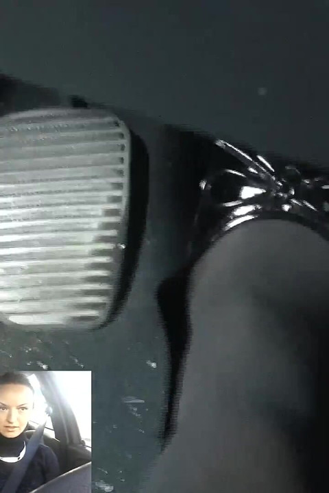 Screaming Brake Failure in Black Patent Flats