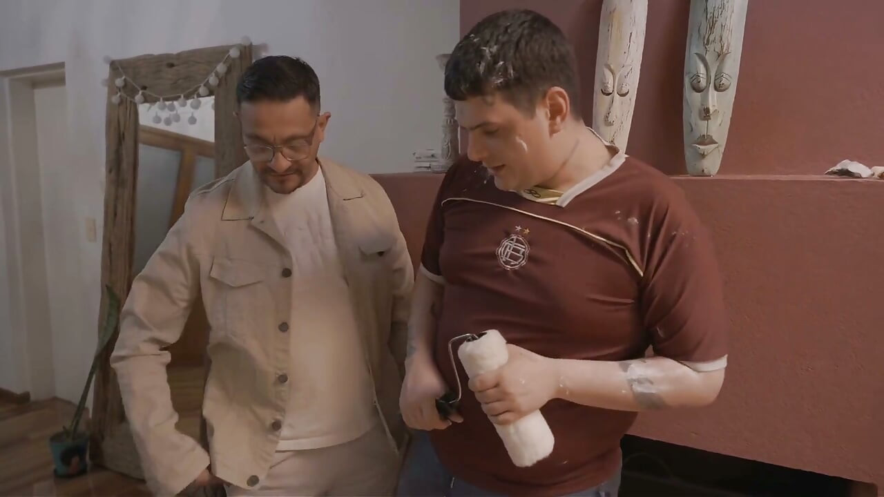 He Must Have a Huge Dick! the Painter Watches Chavita Getting Fucked by Her Sugar Stepdaddy