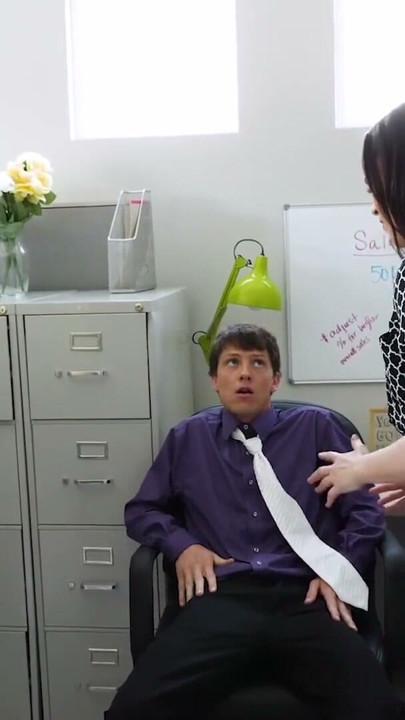 Mylf - Big Titted Horny Milfs Dana Dearmond And Ariella Ferrera Dominate And Milk The New Office Boy | Clip 1