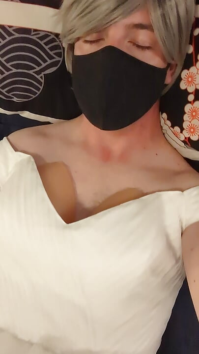 Custom-made Romanian wedding dress enjoyed in the bedroom