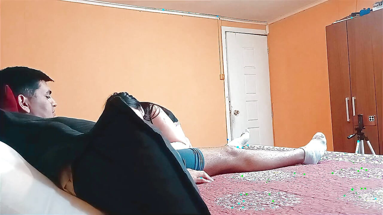 My stepmother catches me sniffing her panties, and we end up fucking.