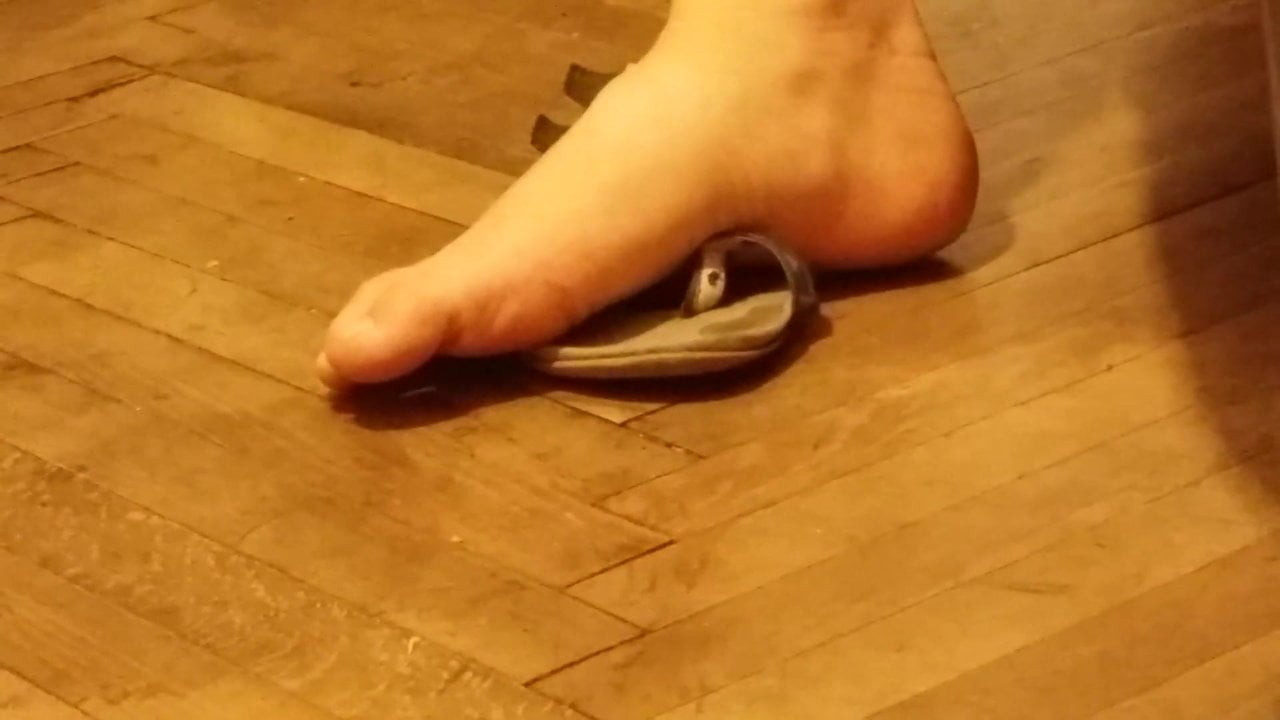 PUTTING ON LEATHER SANDALS