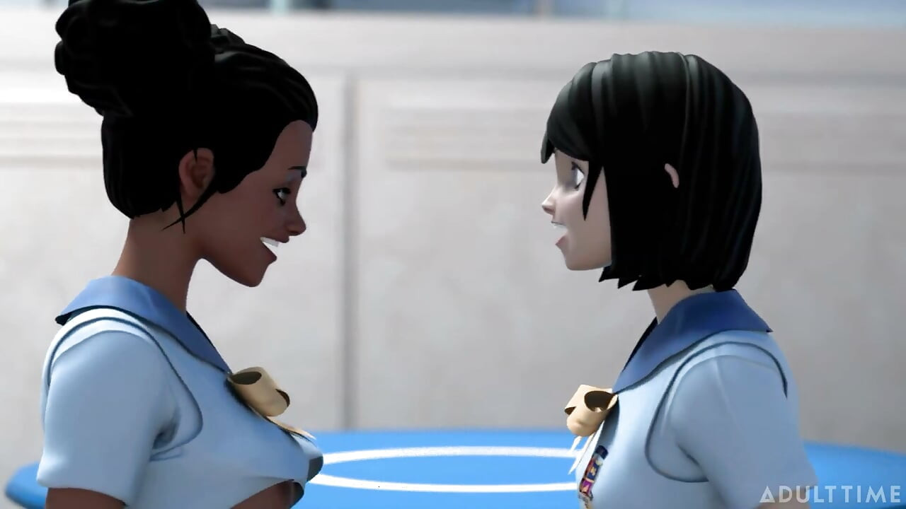 Hentai sex college episódio 8 - grandes amigas peitudas praticam tesoura juntas na Hentai Sex University