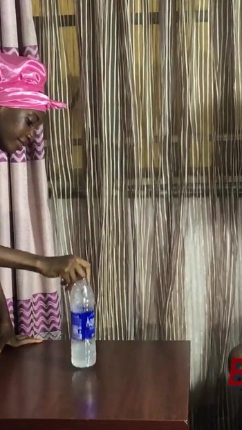 Must-see moment from "Doing flip the bottle challenge with my bestie"