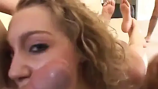 Busty blonde sex slave takes all she can handle