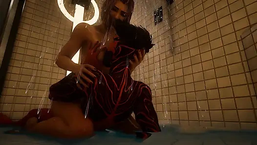 Ateşli genç çift şiş üzerinde seks yapıyor