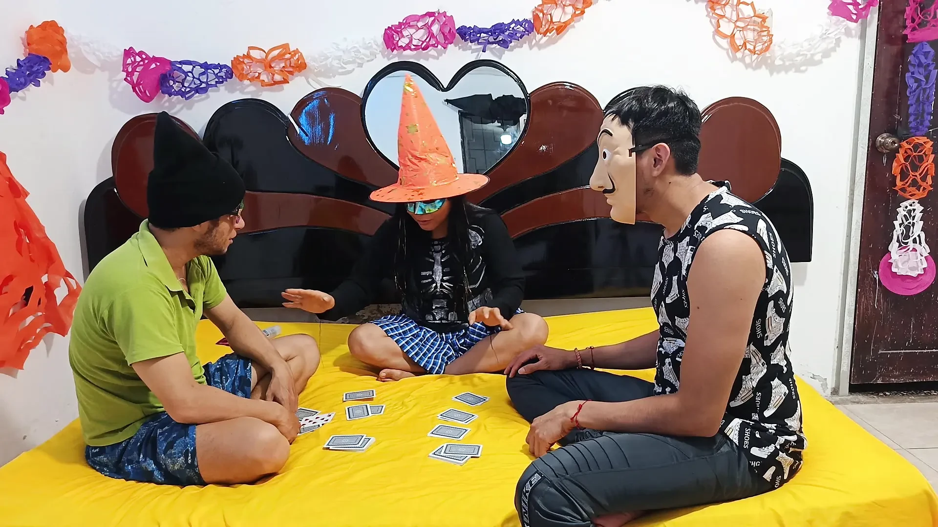 Halloween eating the pussy of a beautiful, cunning witch who predicts how to fuck