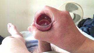 Short video, long foreskin - plastic cup
