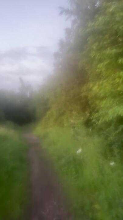 Risky nude walk from one parking space to the other half hour away stopped filming when fishmen caught me