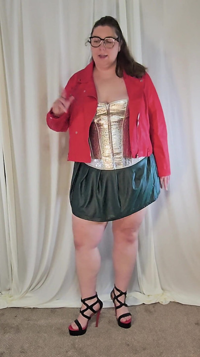 Tall BBW Tempting in Leather Try on Haul