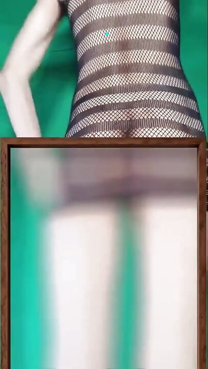 Fishnet Dress with and Without Some Panties