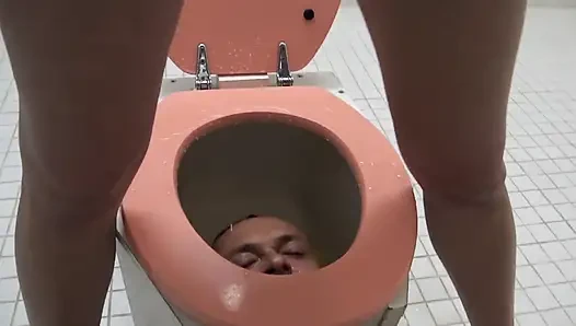 Pissed on and Milked in the Toiletbox!