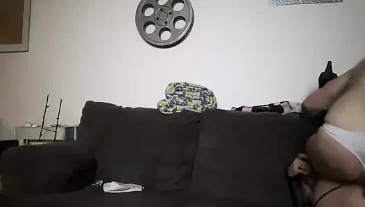 After-party slut gets fucked on couch
